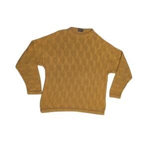 Vintage Bergati Mens Gold Chunky pullover Sweater Size 3XL